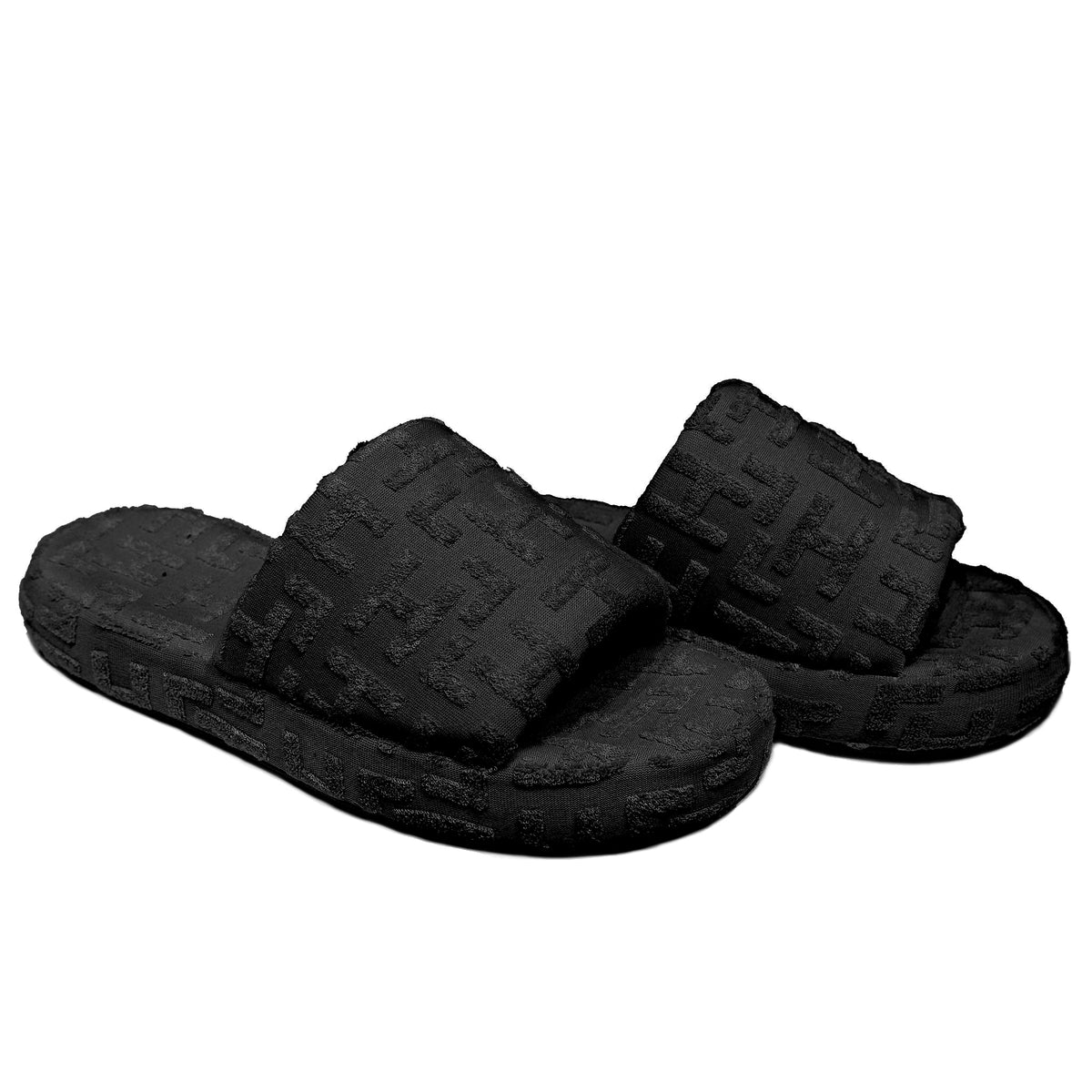 Hinnominate Women Ciabatta Flat Terry Flip-Flops Black