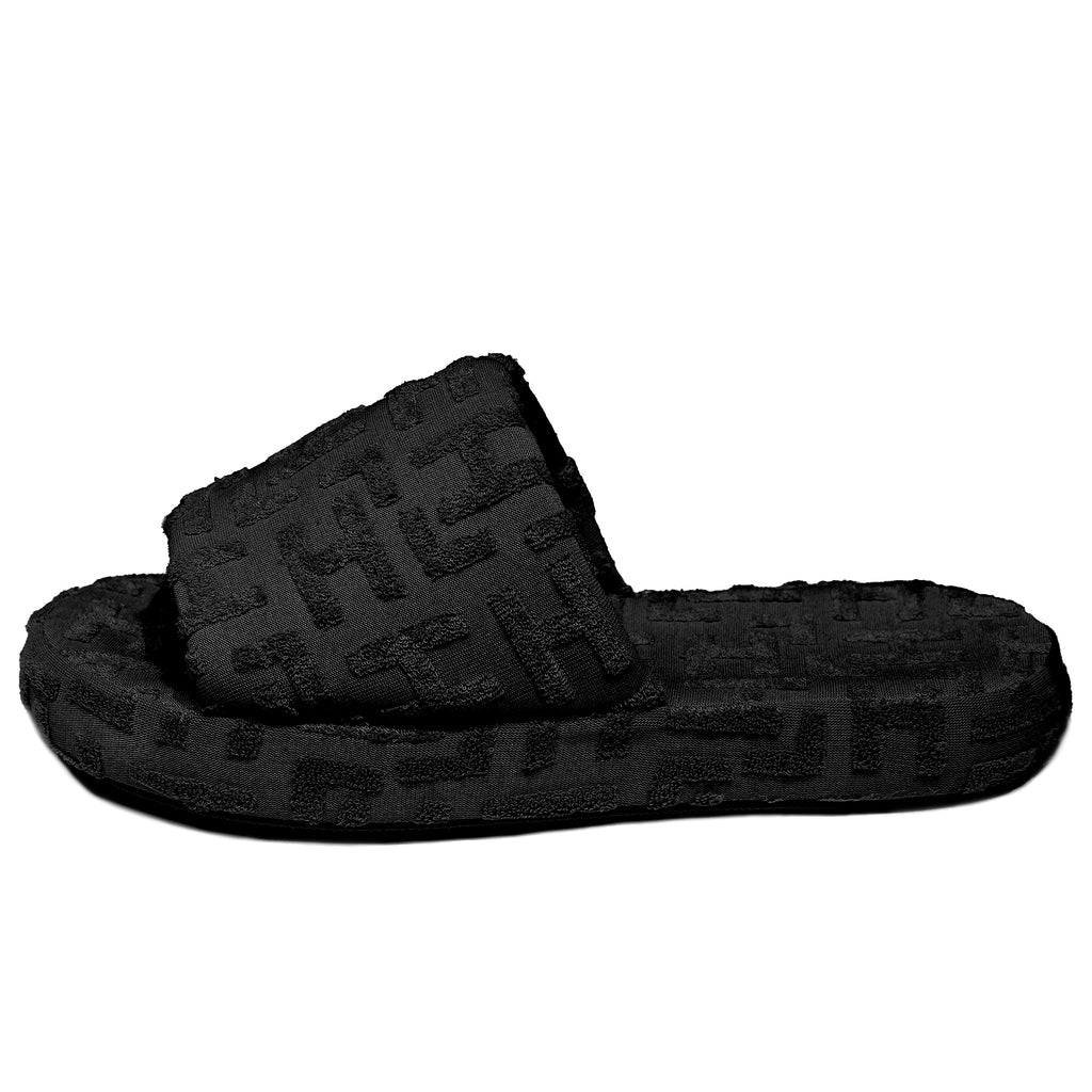 Hinnominate Women Ciabatta Flat Terry Flip-Flops Black