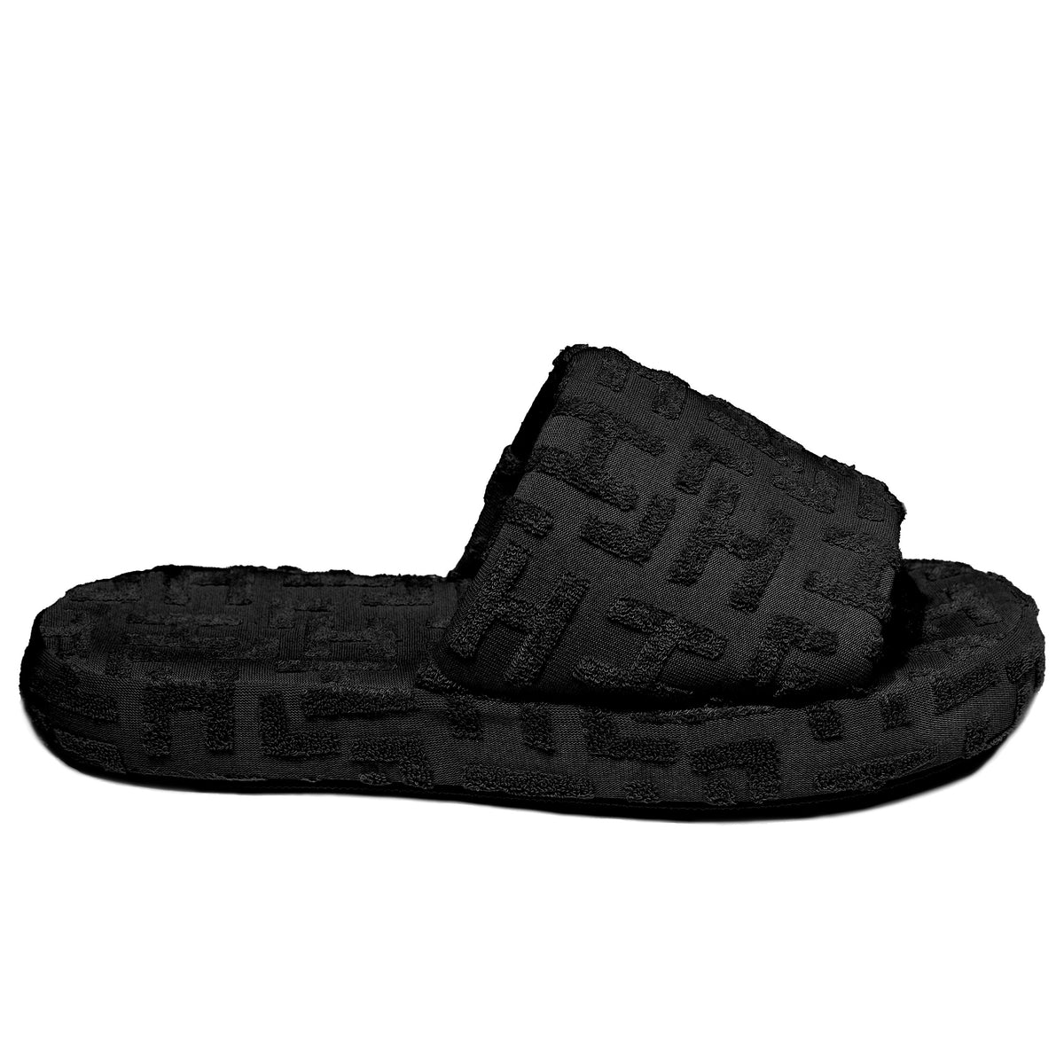Hinnominate Women Ciabatta Flat Terry Flip-Flops Black