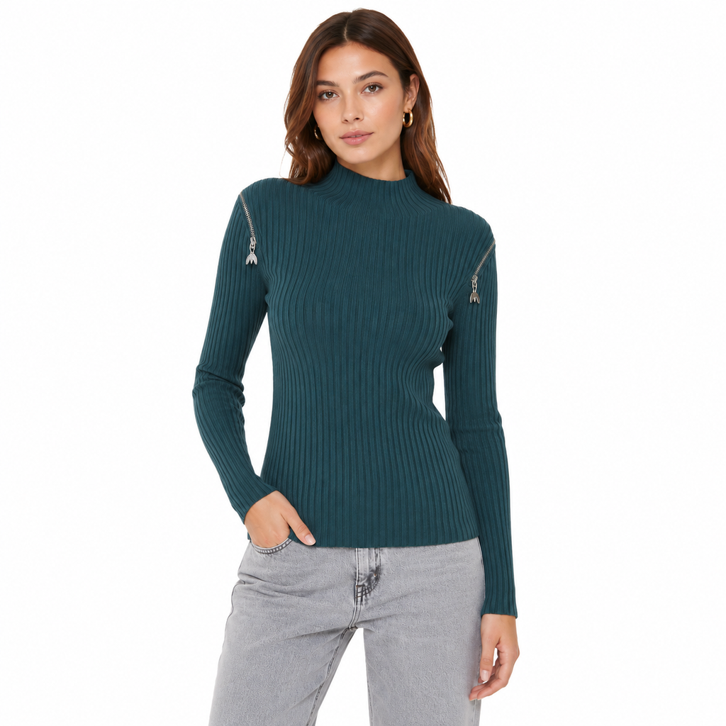 Patrizia Pepe Women Knit High Neck Green