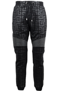 Balmain Men Trousers Jogging Print Black