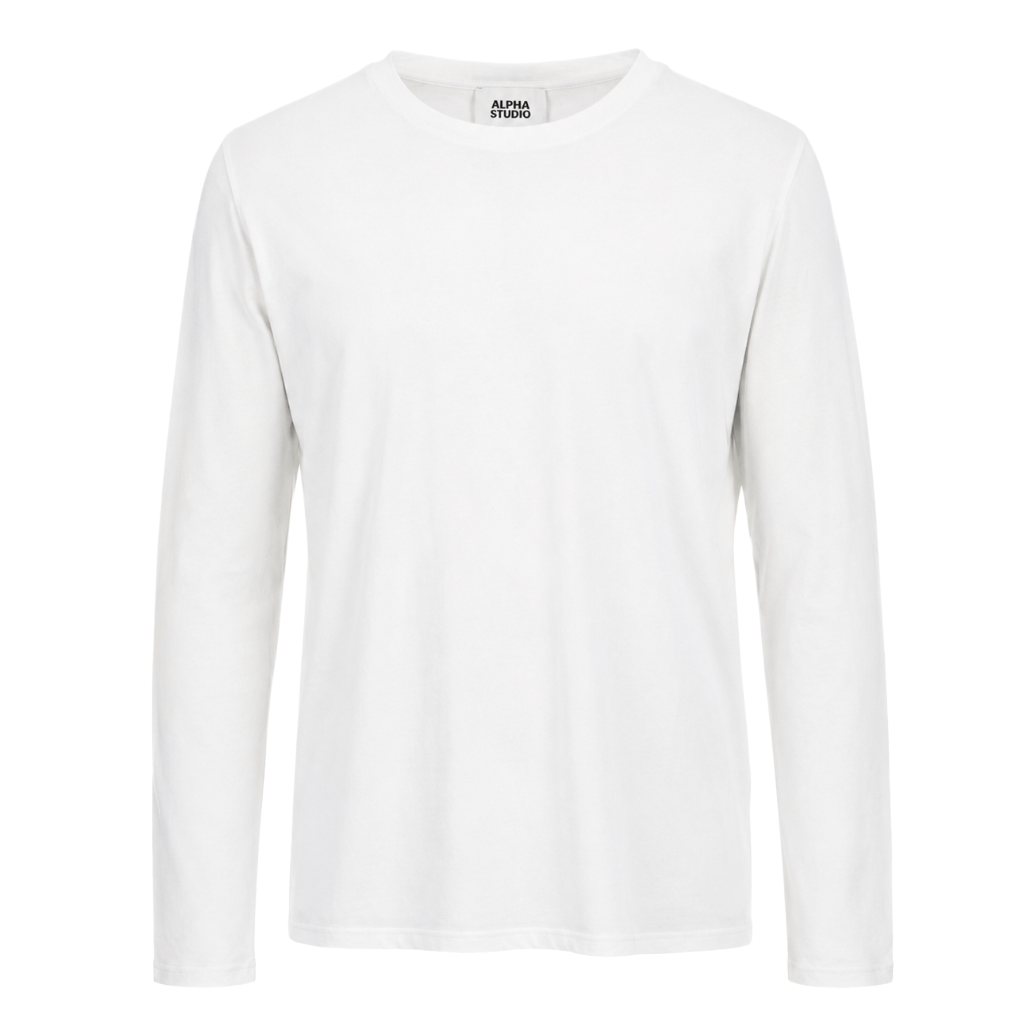 Alpha Studio Men T-Shirt Jersey Stretch White