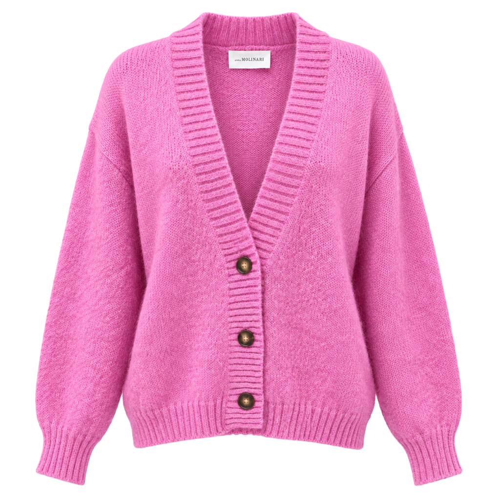 anna molinari Women Cardigan Long Ciclamino Pink