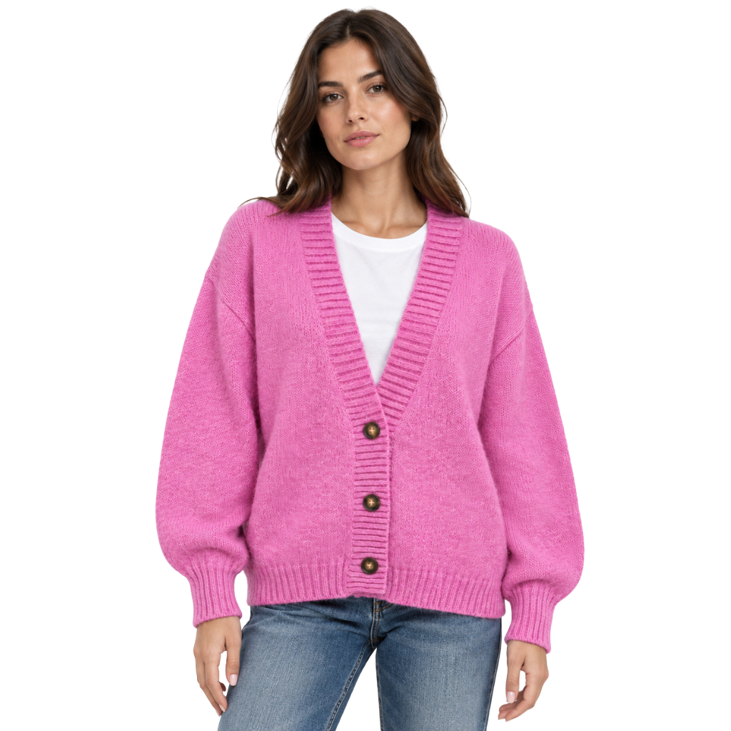 anna molinari Women Cardigan Long Ciclamino Pink