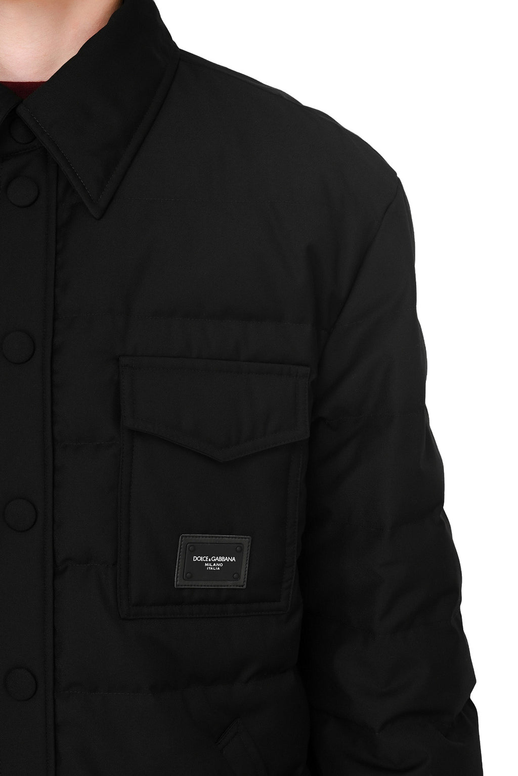 Dolce & Gabbana Men Jacket Trapuntata Blend Viscosa Black