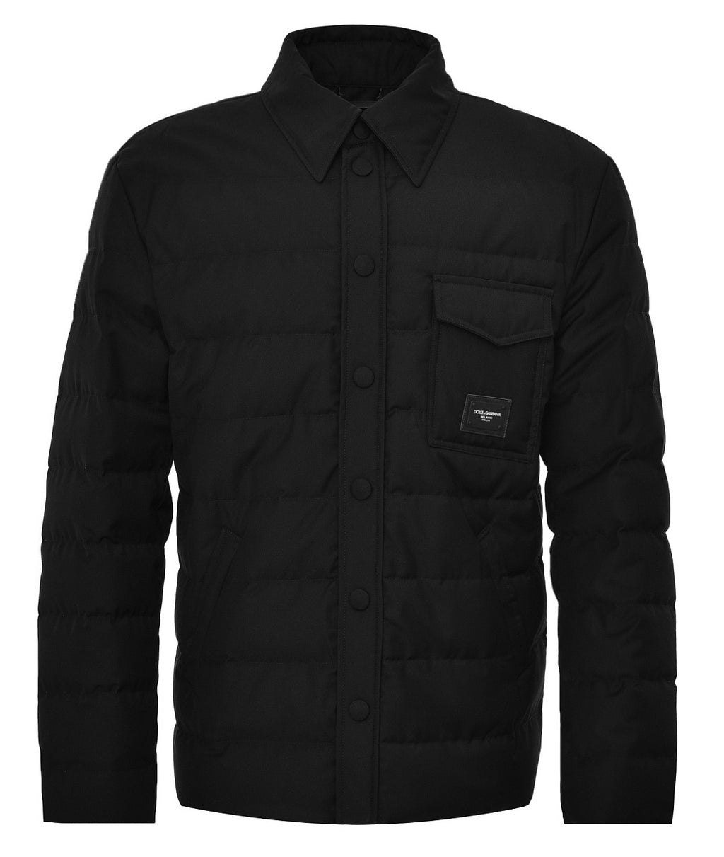 Dolce & Gabbana Men Jacket Trapuntata Blend Viscosa Black