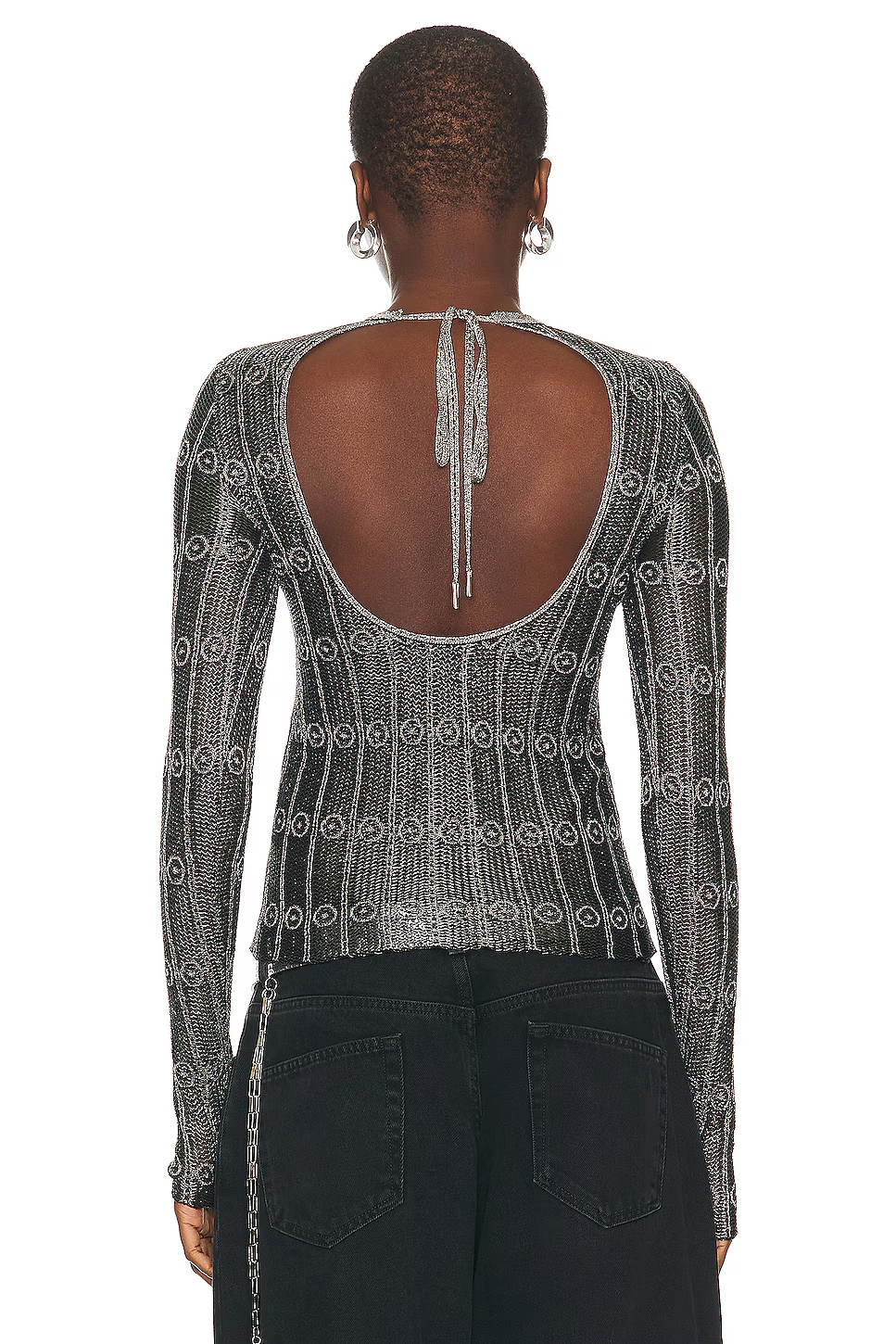 The Attico Women Top -silver Black