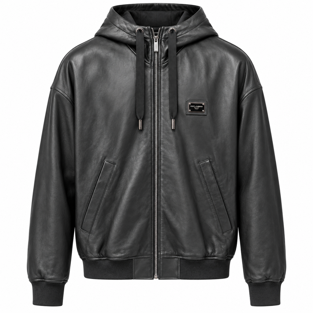 Dolce & Gabbana Men Jacket Leather Black