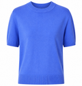 Alpha Studio Women Crew Neck Cropped Retrò Sweaters Light Blue