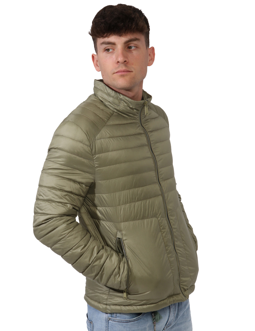 Yes Zee Men Down Jacket Leggero Green