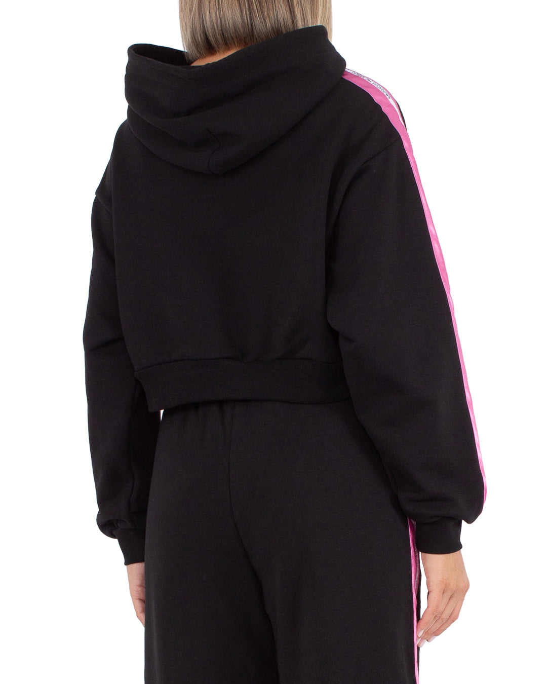 Comme Des Fuckdown Women Sweatshirt Short Hooded Black