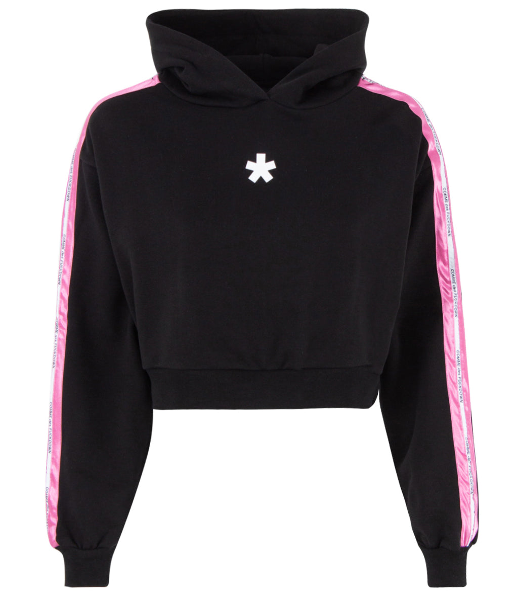 Comme Des Fuckdown Women Sweatshirt Short Hooded Black