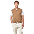 Alpha Studio Men Vest Bomber Zip Camel