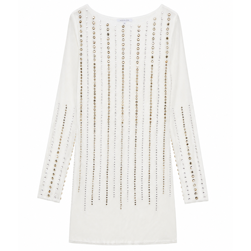 Patrizia Pepe Women Dress Tulle Strass White