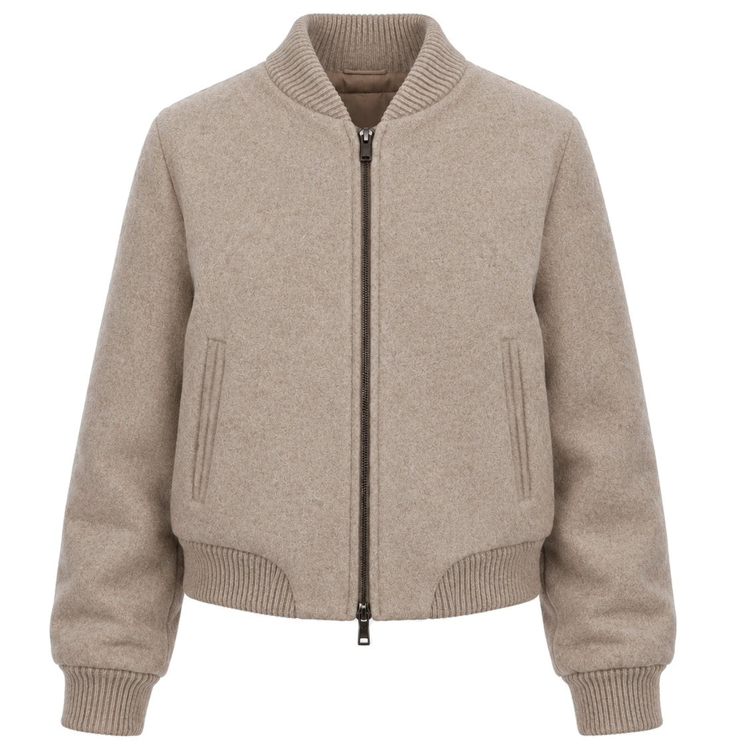 Loro Piana Fabric Women Bomber Beige
