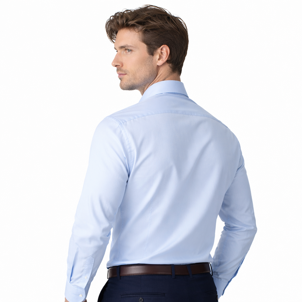 Bagutta Men Shirt Brando Neck Italiano Light Blue
