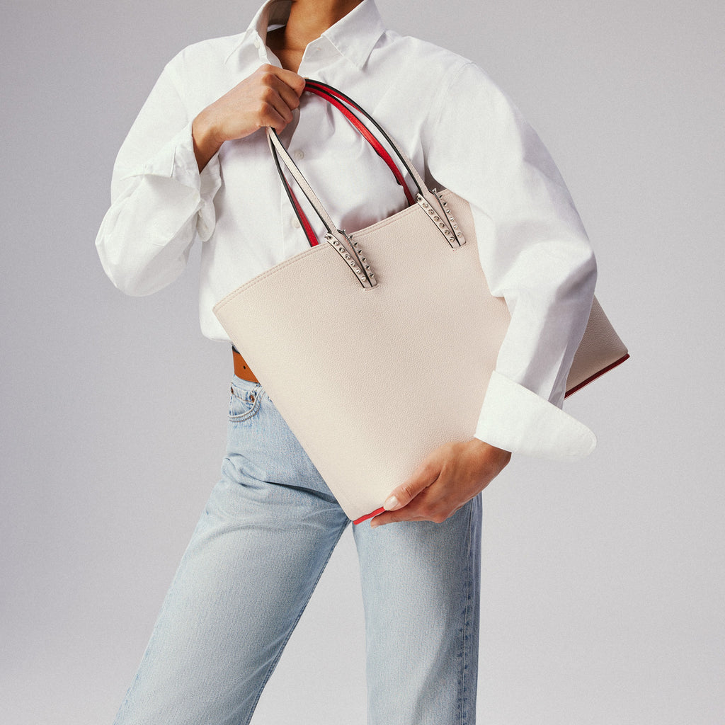 Christian Louboutin Women Cabata Large Leche Handbags Beige