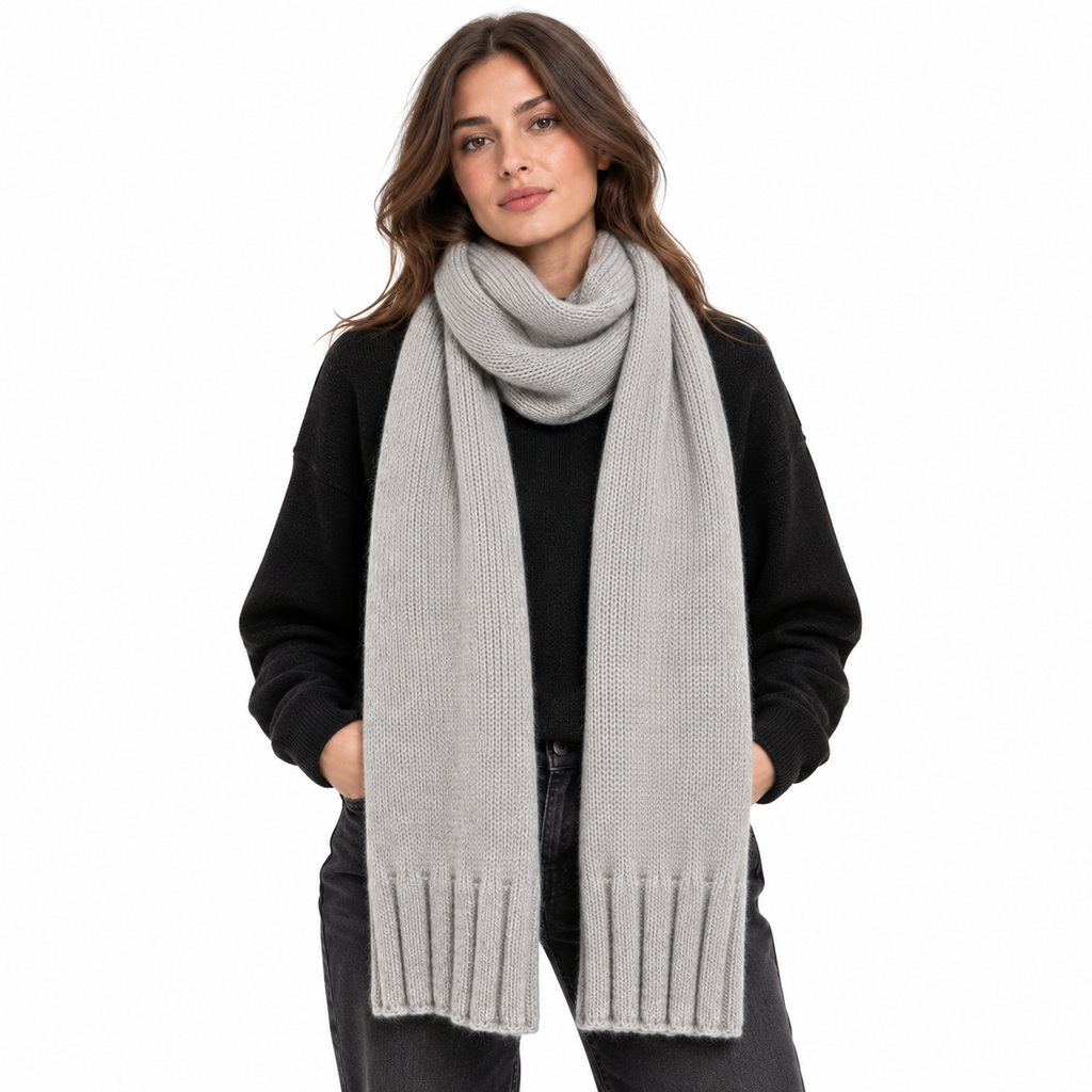 anna molinari Women Stola Wool Metalizzata Scarves Grey