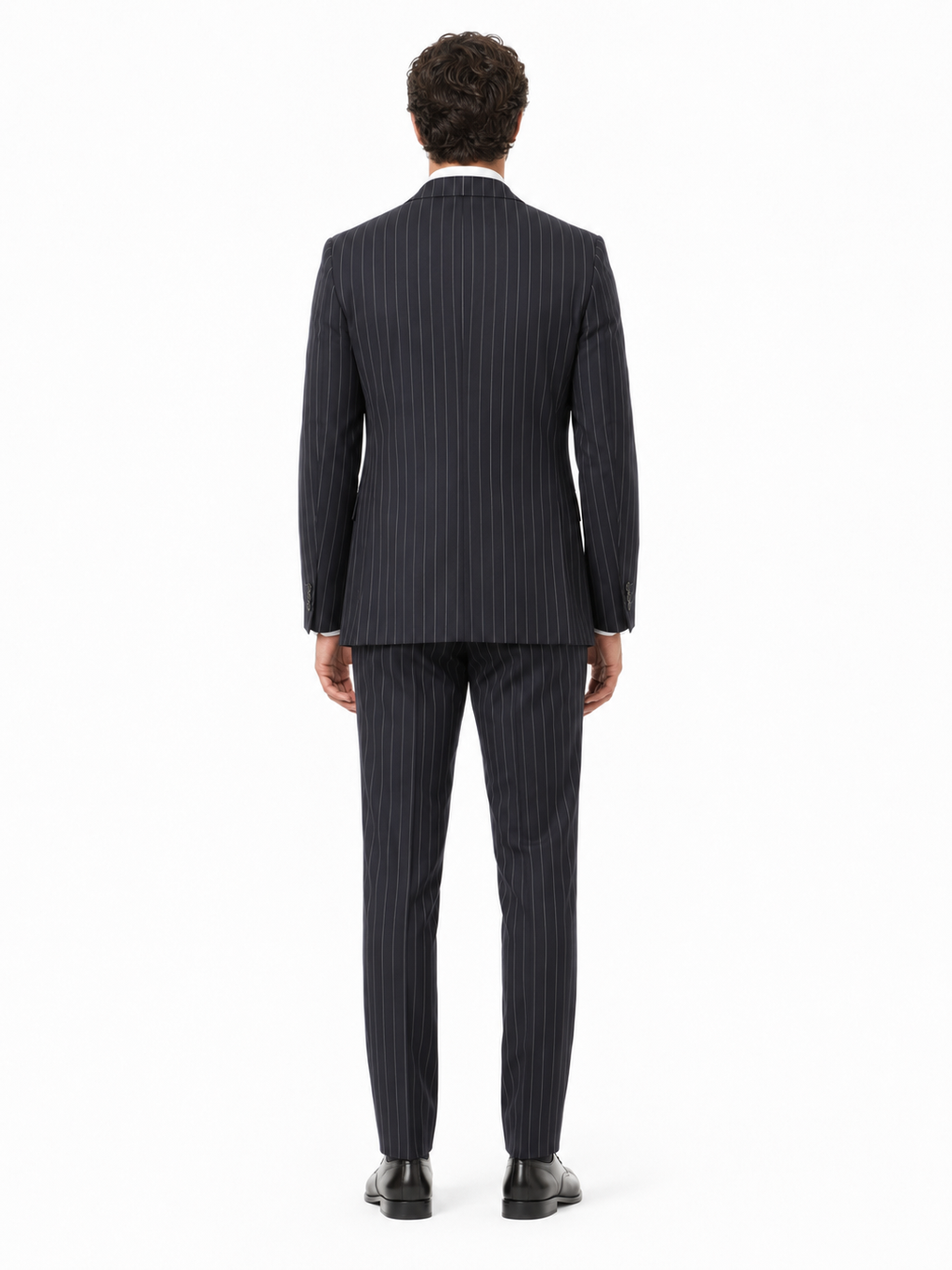 Ermenegildo Zegna Fabric Men Suit Wool Pinstripe Blue