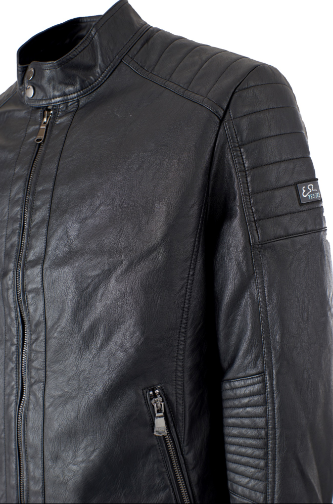 Yes Zee Men Jacket Ecopelle Black