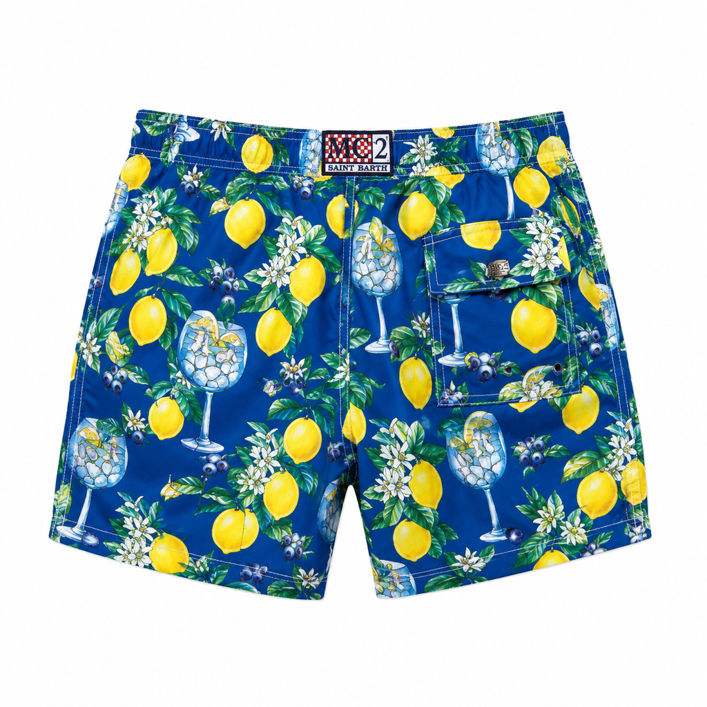 MC2 Saint Barth Men Swimsuit Gin Citrus Blue