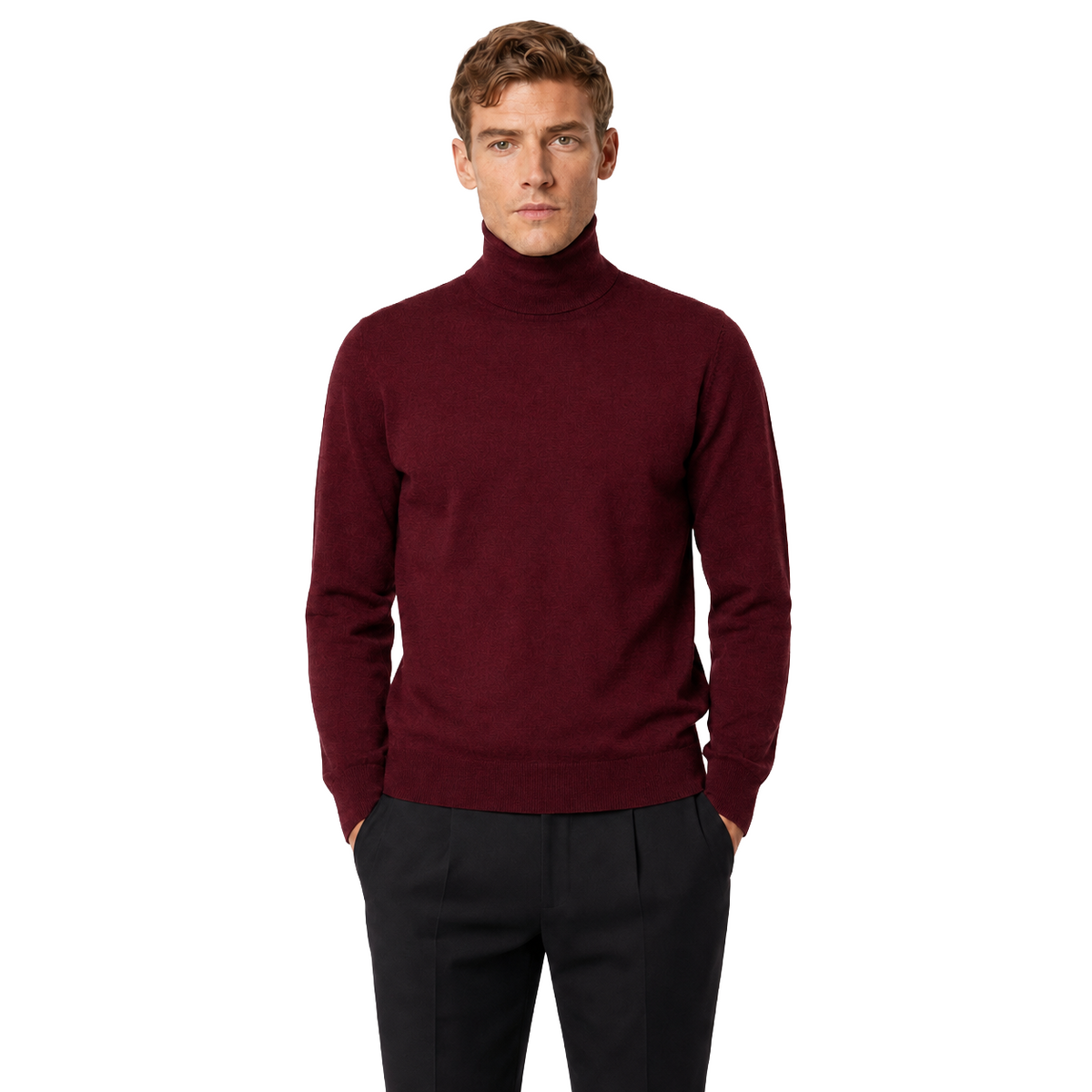 Alpha Studio Men Knit Ciclista High Neck Red