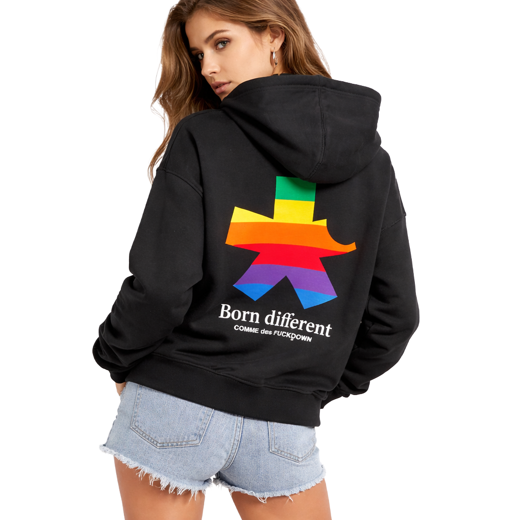 Comme Des Fuckdown Women Sweatshirt Short Stampe Black