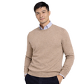 Bagutta Men Crew Neck Gauge Sweaters Beige