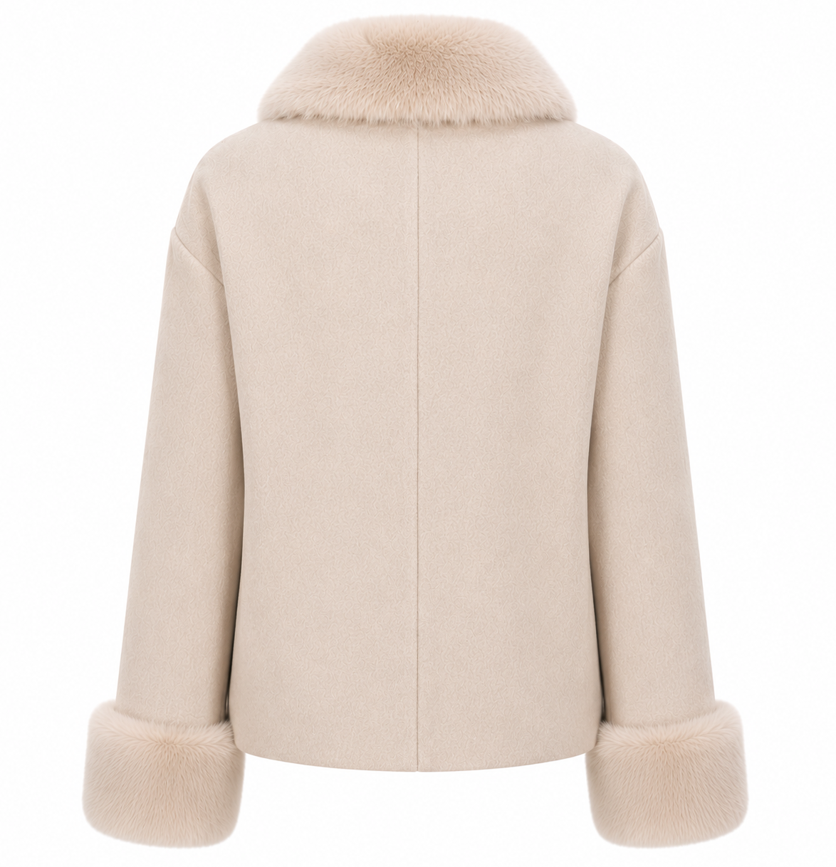 Loro Piana Fabric Women Coat Short Pelliccia Beige
