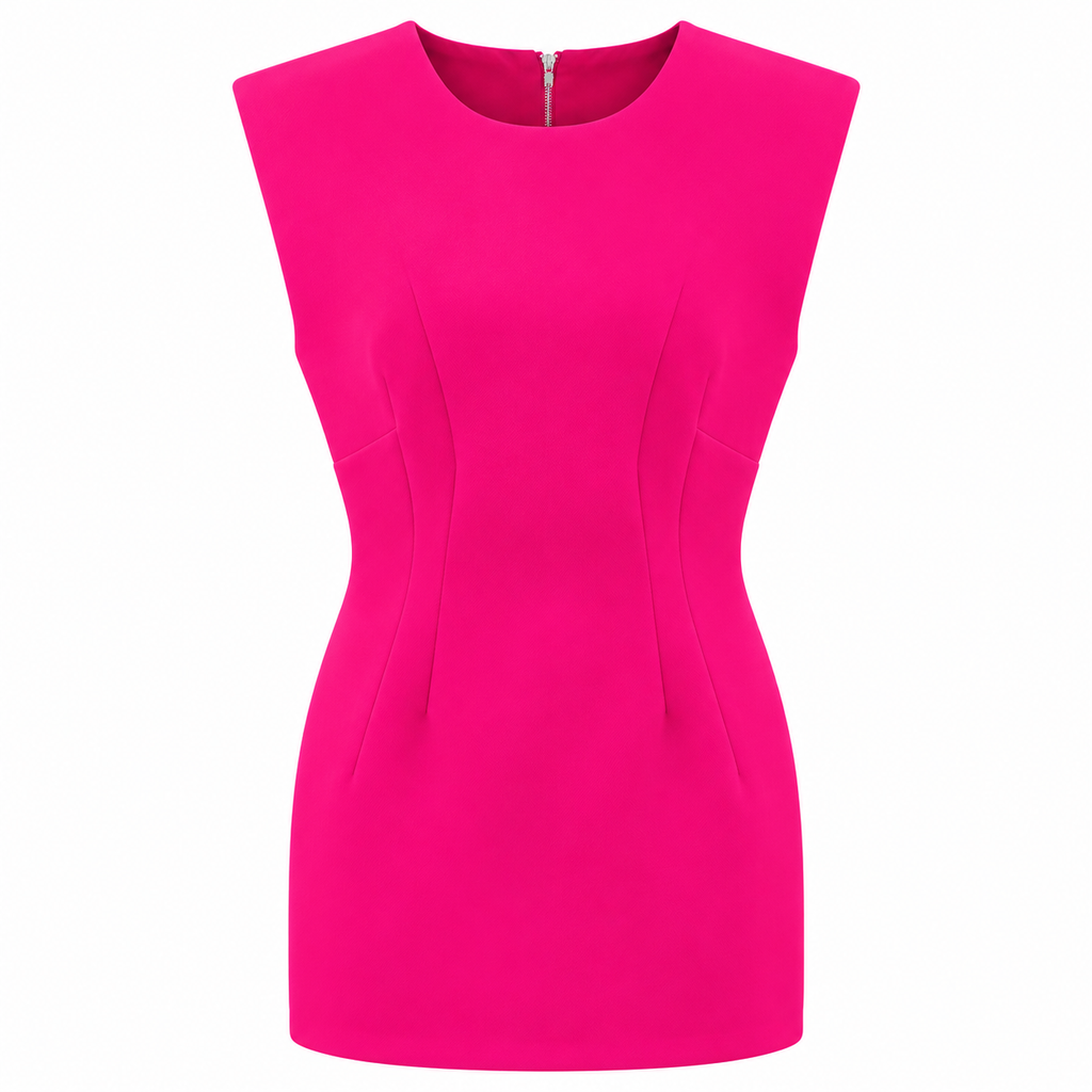 Dolce & Gabbana Women Sheath Dress Sleeveless Fuchsia