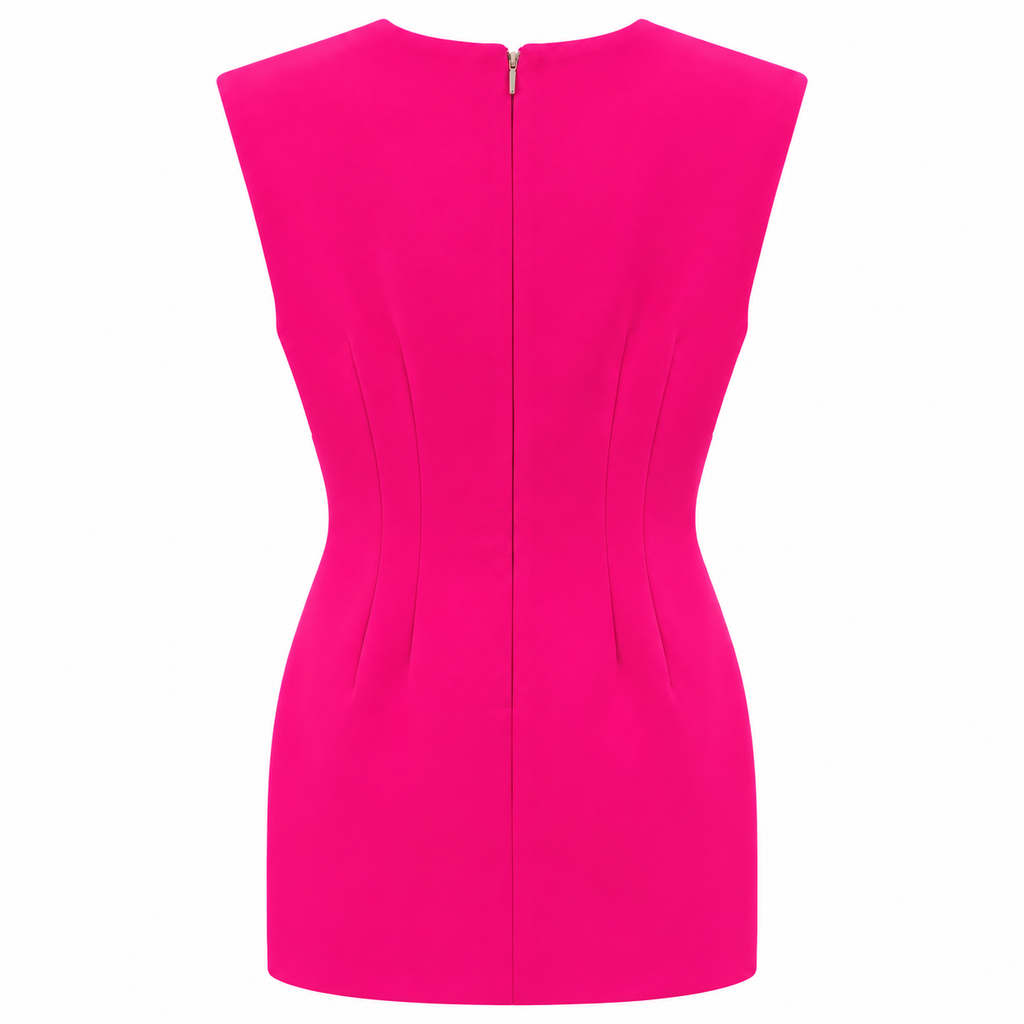 Dolce & Gabbana Women Sheath Dress Sleeveless Fuchsia