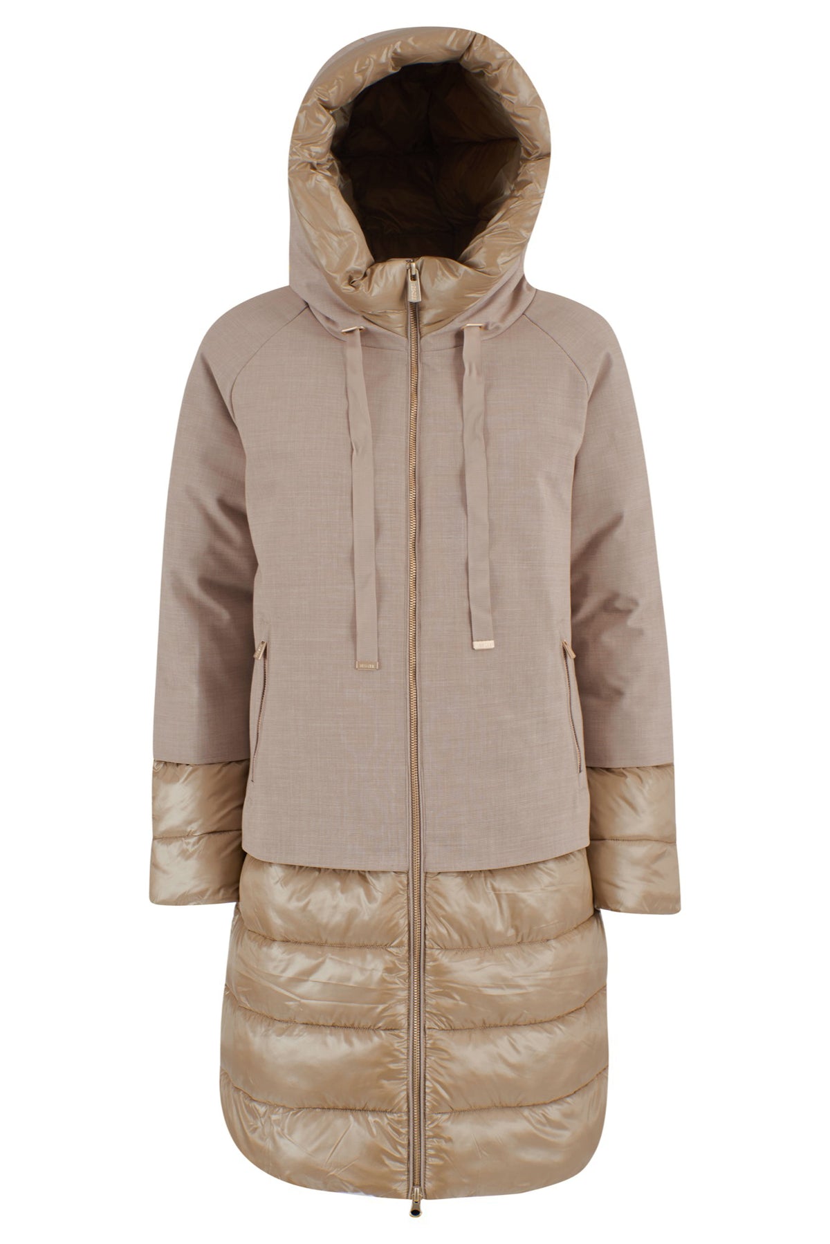 Yes Zee Women Down Jacket Tessuto Beige