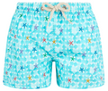 MC2 Saint Barth Men Comfort Light Bubble Star Swimwear Light Blue