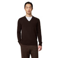 Alpha Studio Men Knit Blend Wool Brown