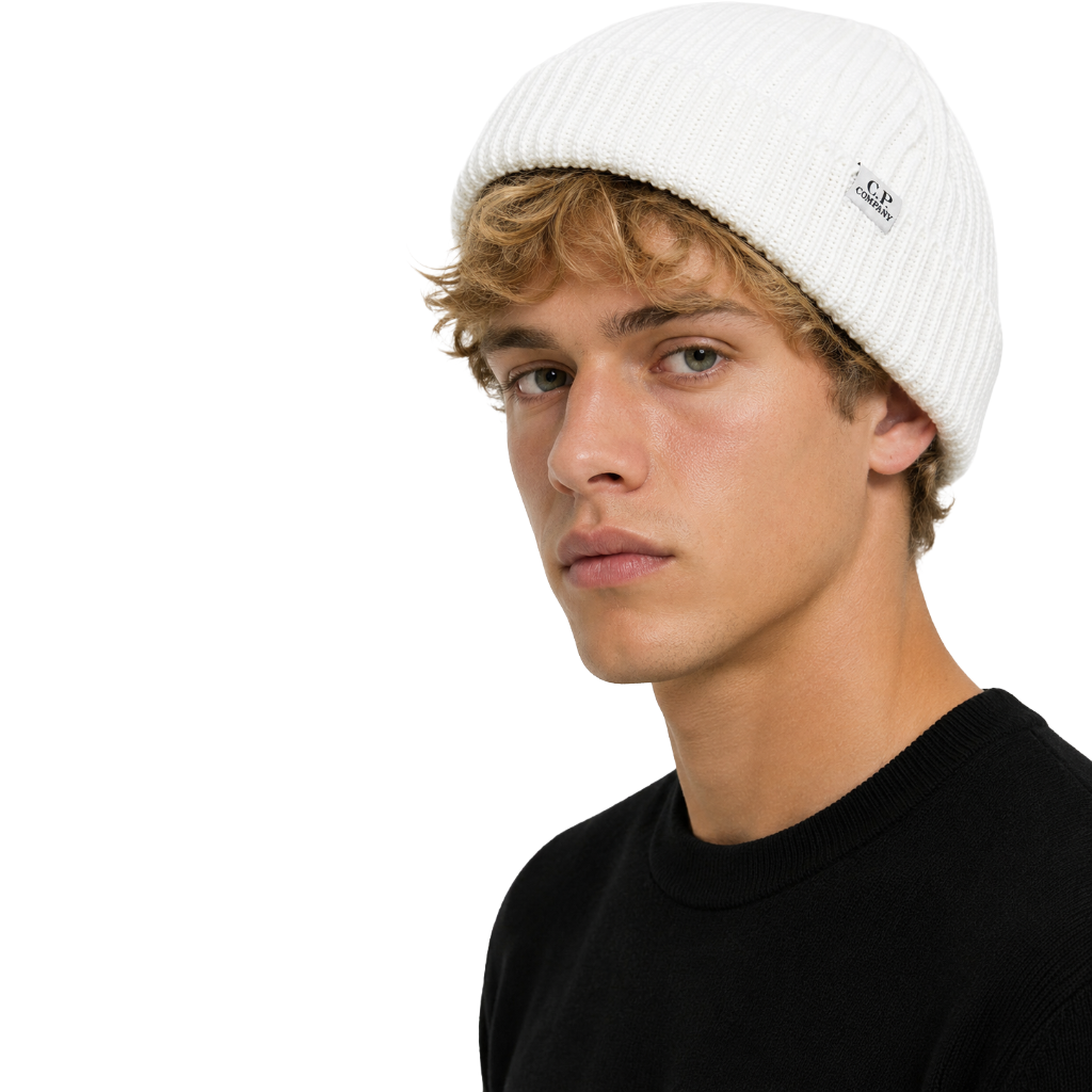 C.P. Company Men Beanie Unisex Knit Beige