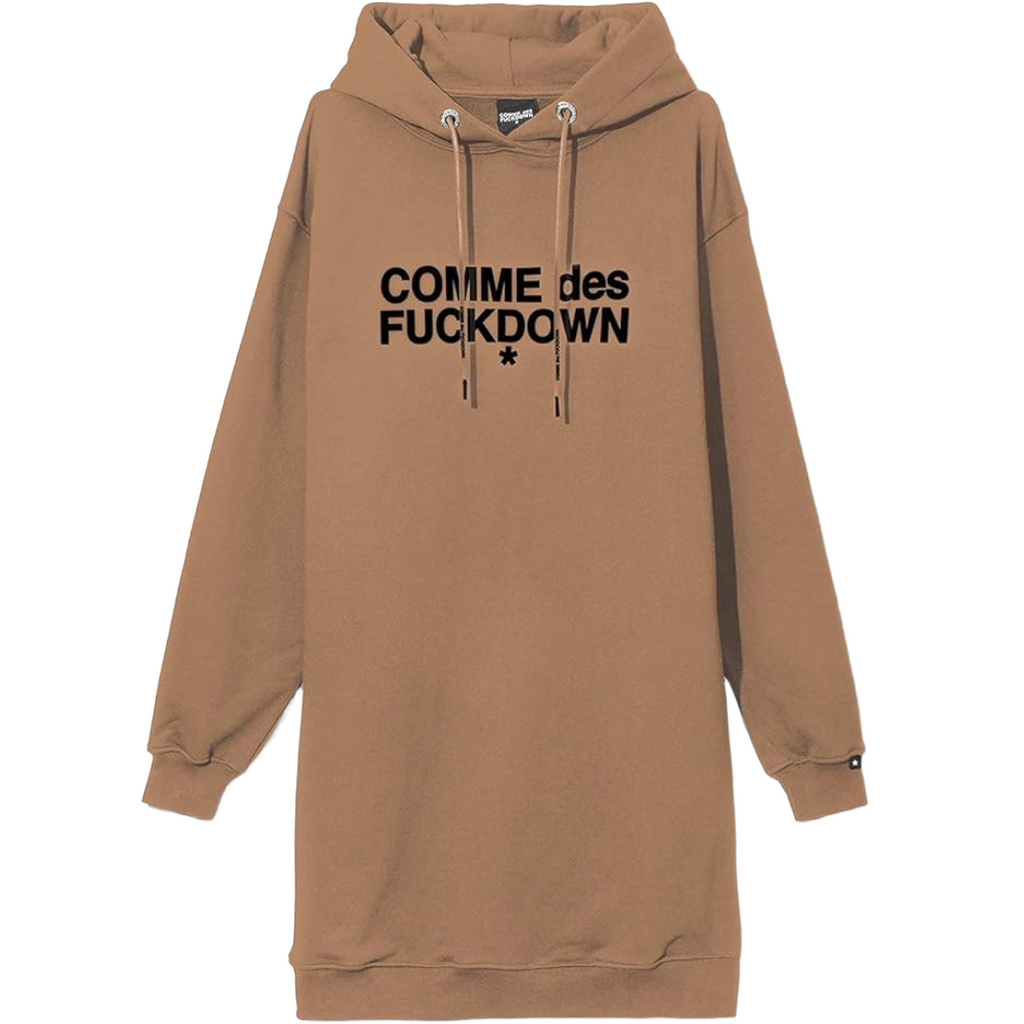 Comme Des Fuckdown Women Dress Sweatshirt Brown