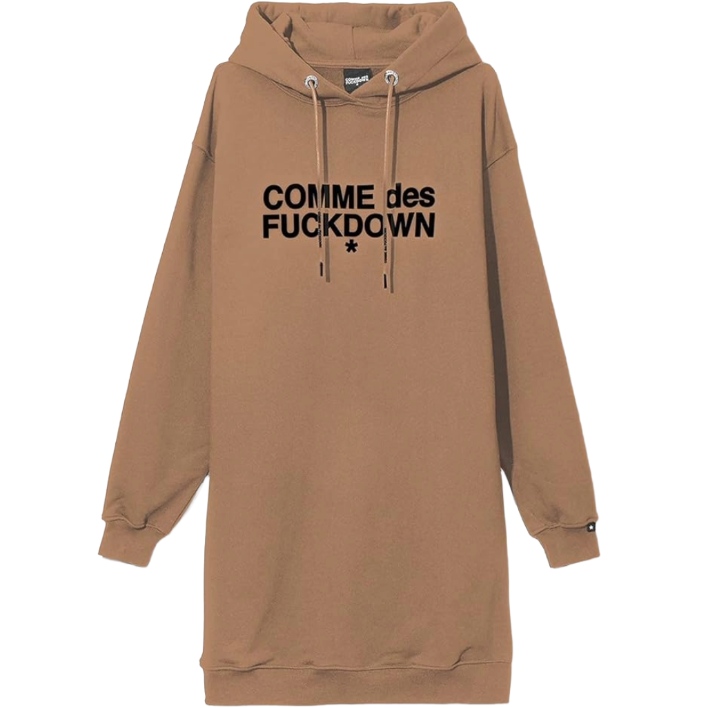 Comme Des Fuckdown Women Dress Sweatshirt Brown