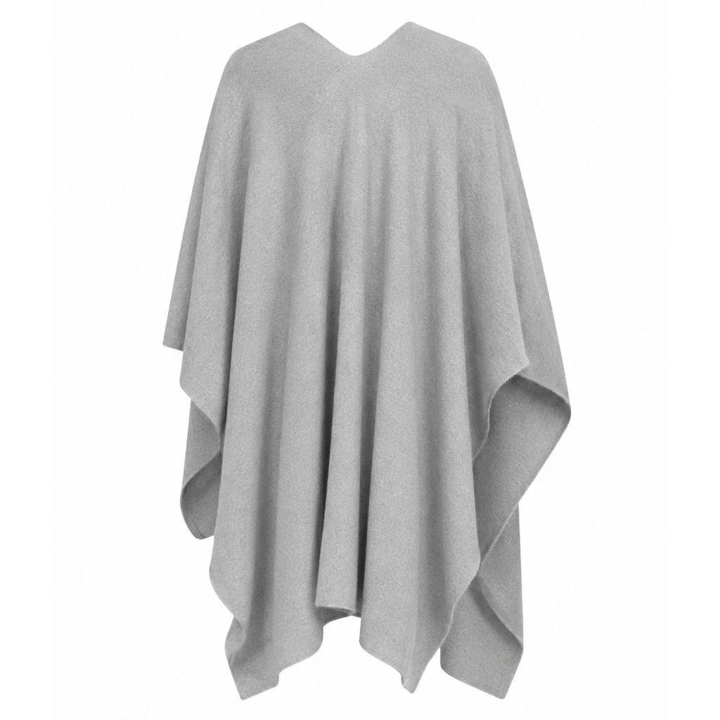 Alpha Studio Unisex Poncho Flanella Poncho Grey