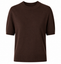 Alpha Studio Women Crew Neck Cropped Retrò Sweaters Brown