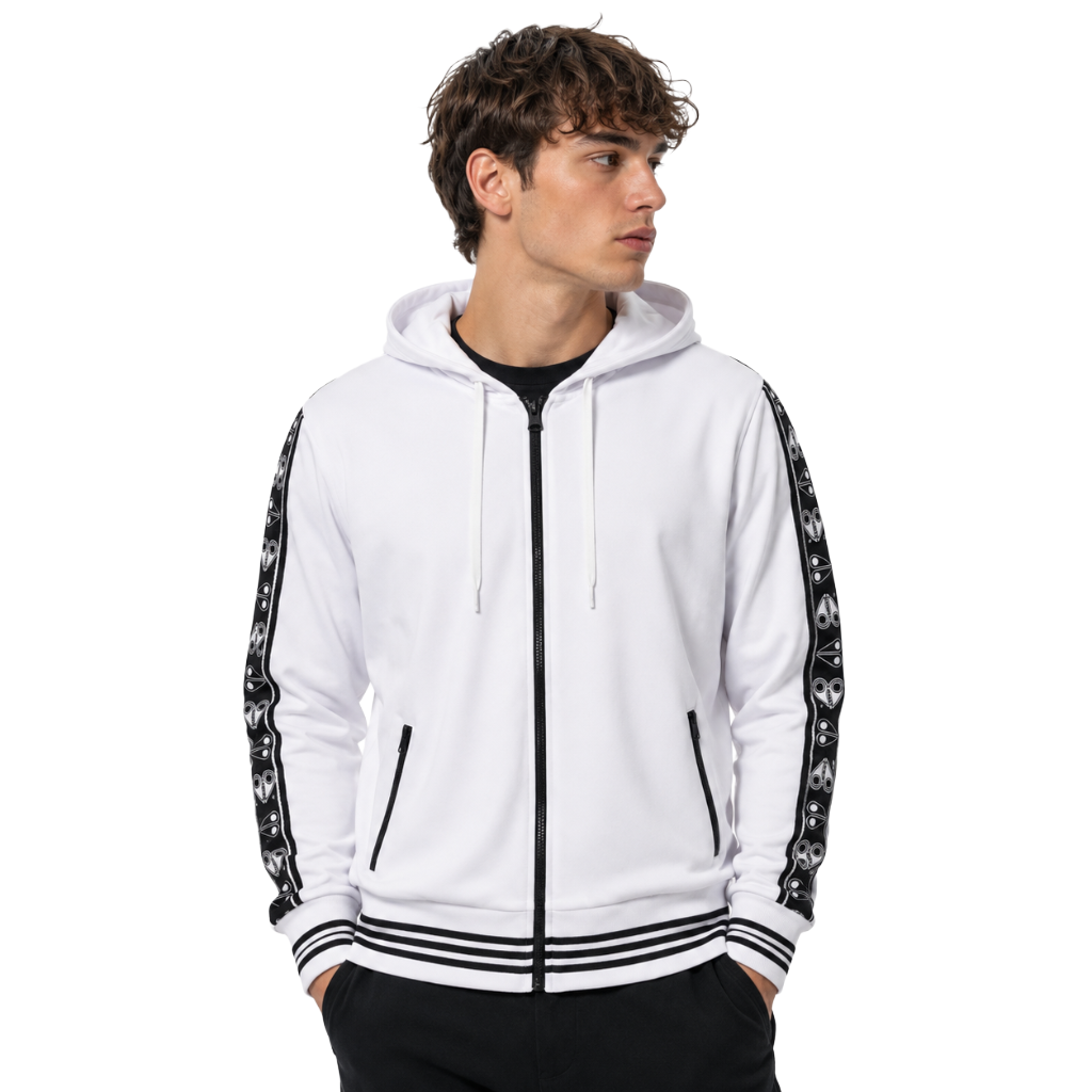 Moose knuckles Men Sweatshirt Track Bomb White