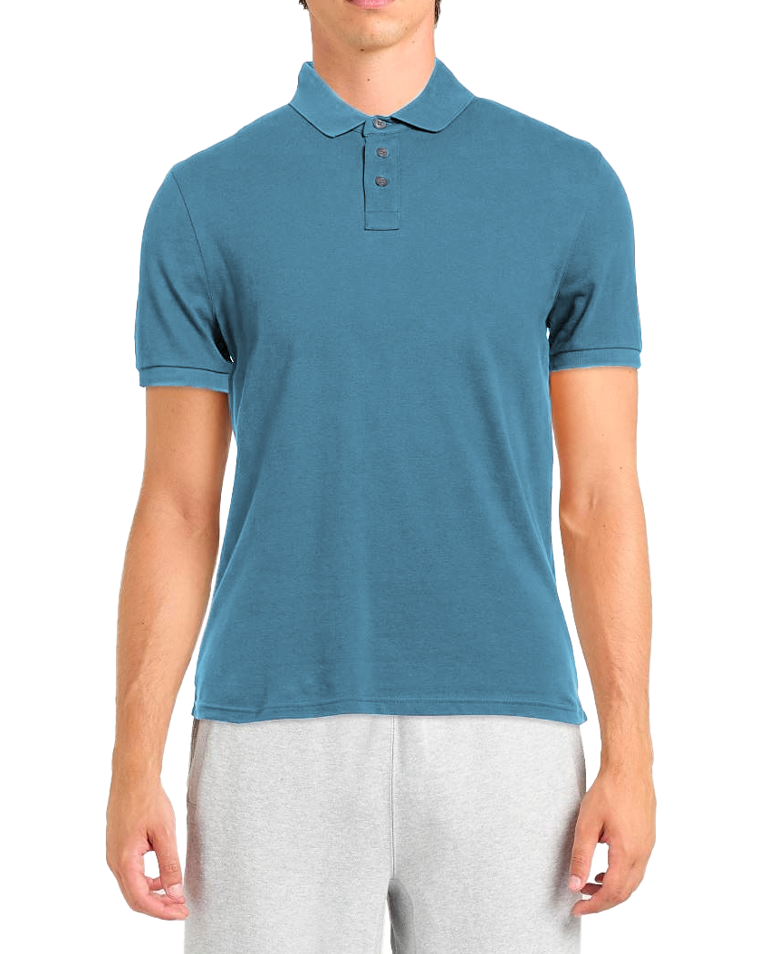 Alpha Studio Men Polo Dye Light Blue