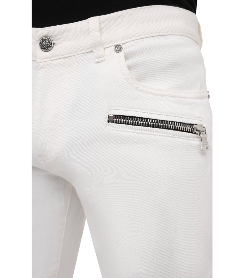Balmain Men Jeans Slim White