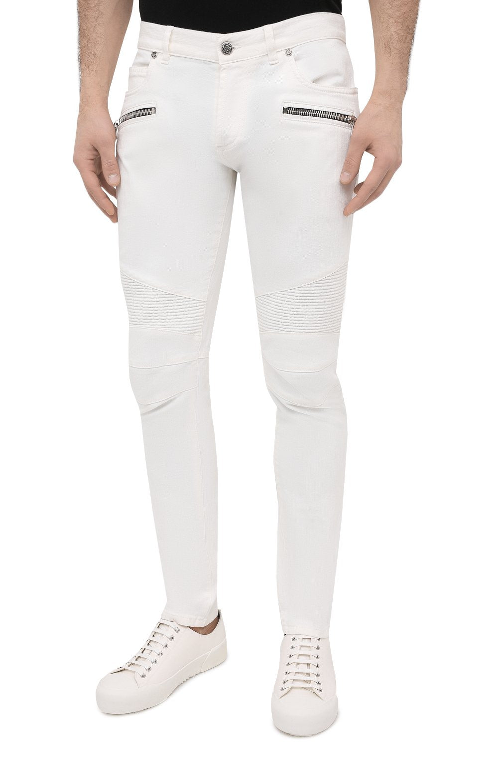 Balmain Men Jeans Slim White