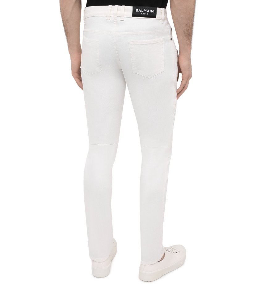 Balmain Men Jeans Slim White