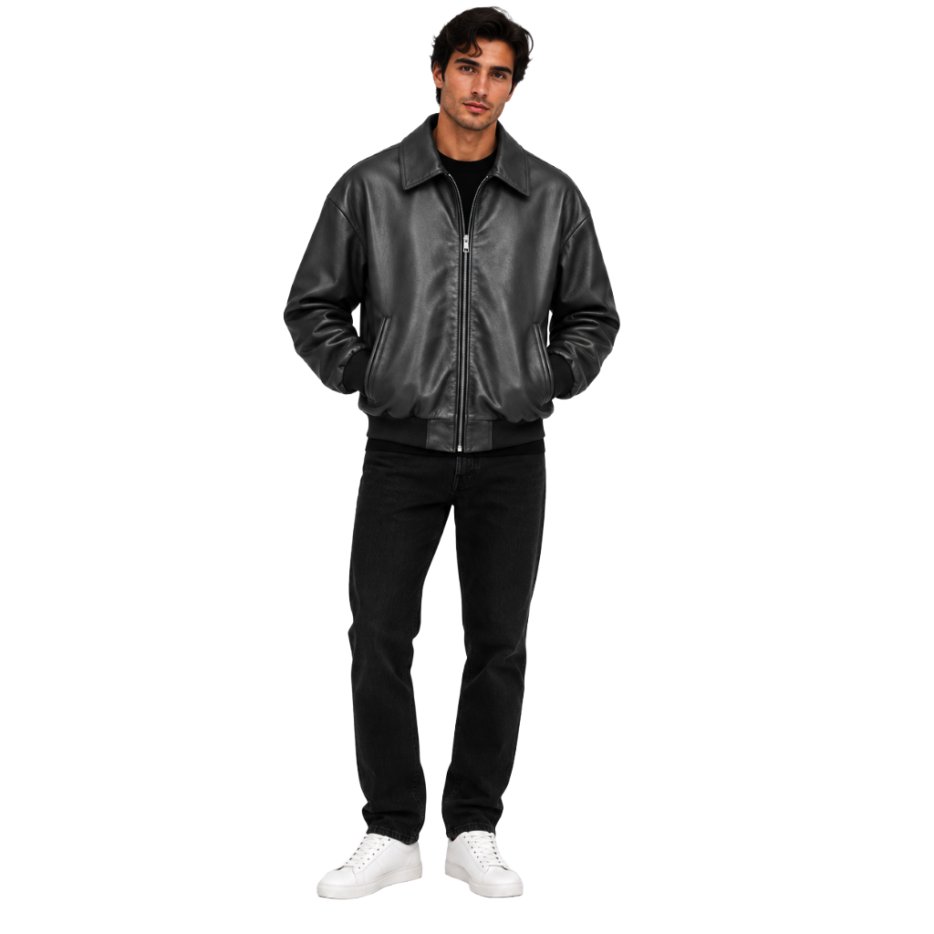 Dolce & Gabbana Men Jacket Leather Black