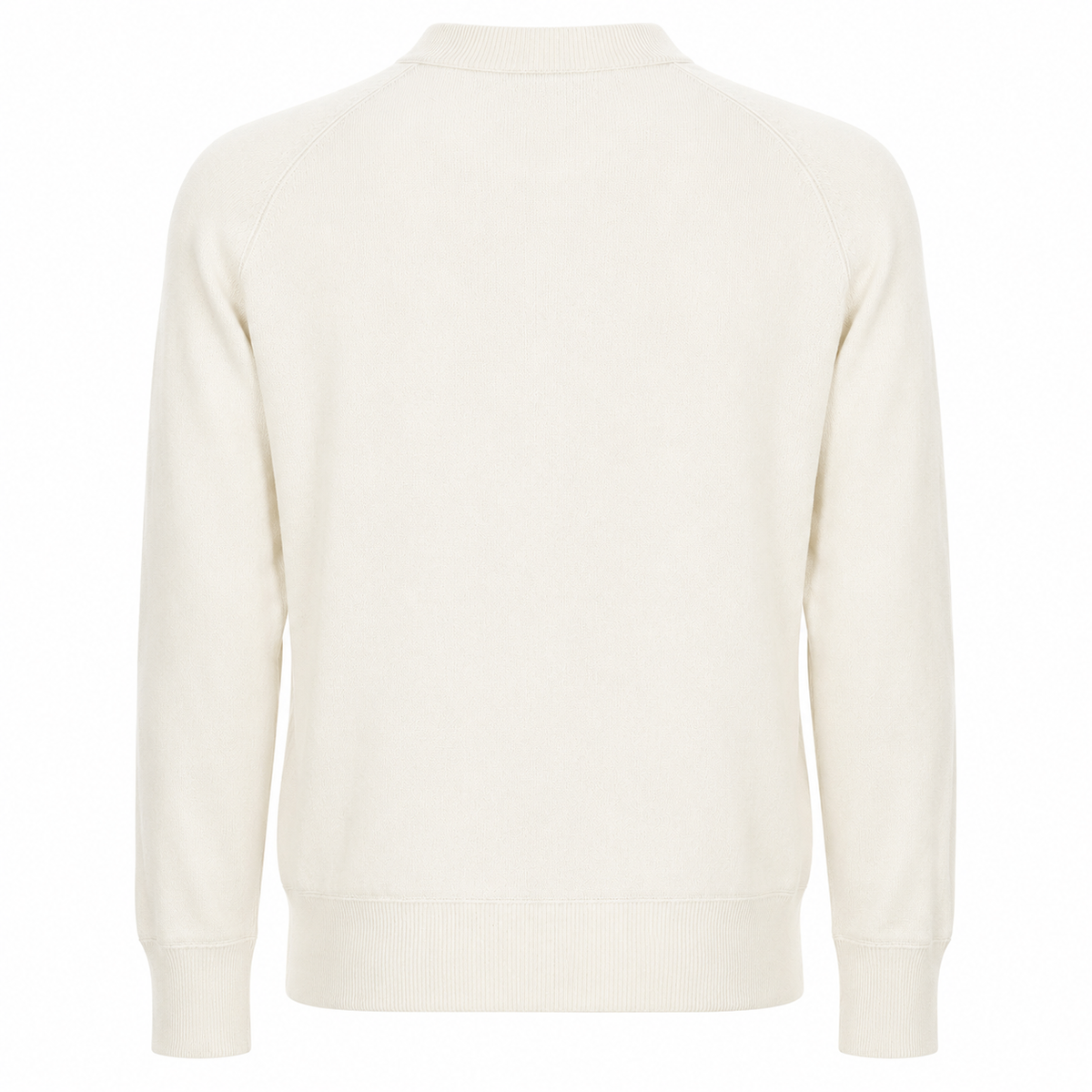 Emilio Romanelli Men Crew Neck Cream Sweaters White