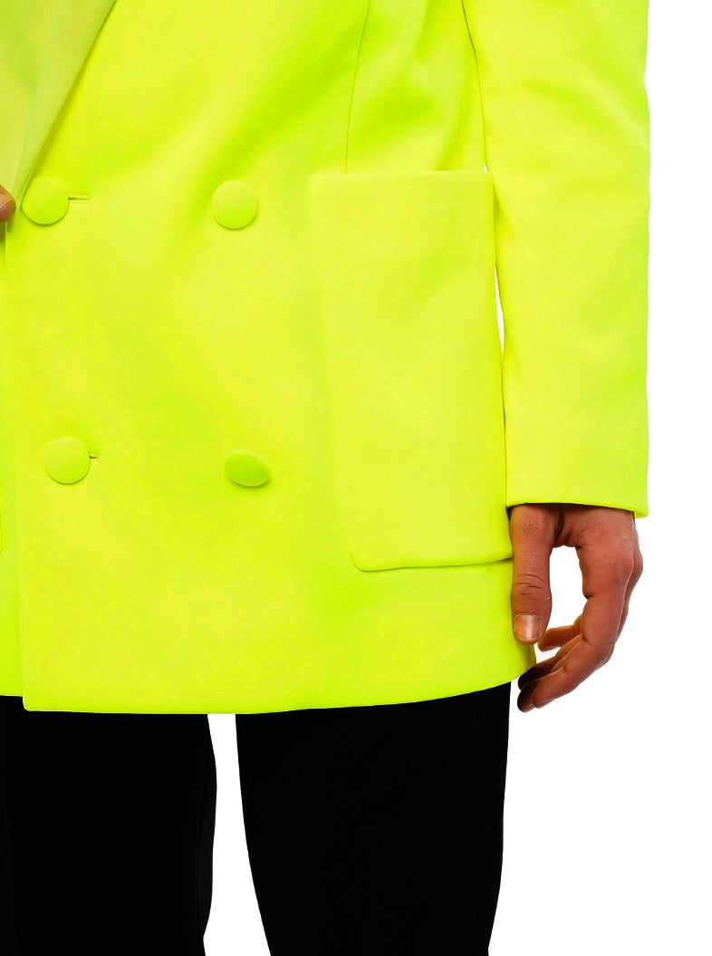 Balmain Men Blazer Double-Breasted Fluo Yellow