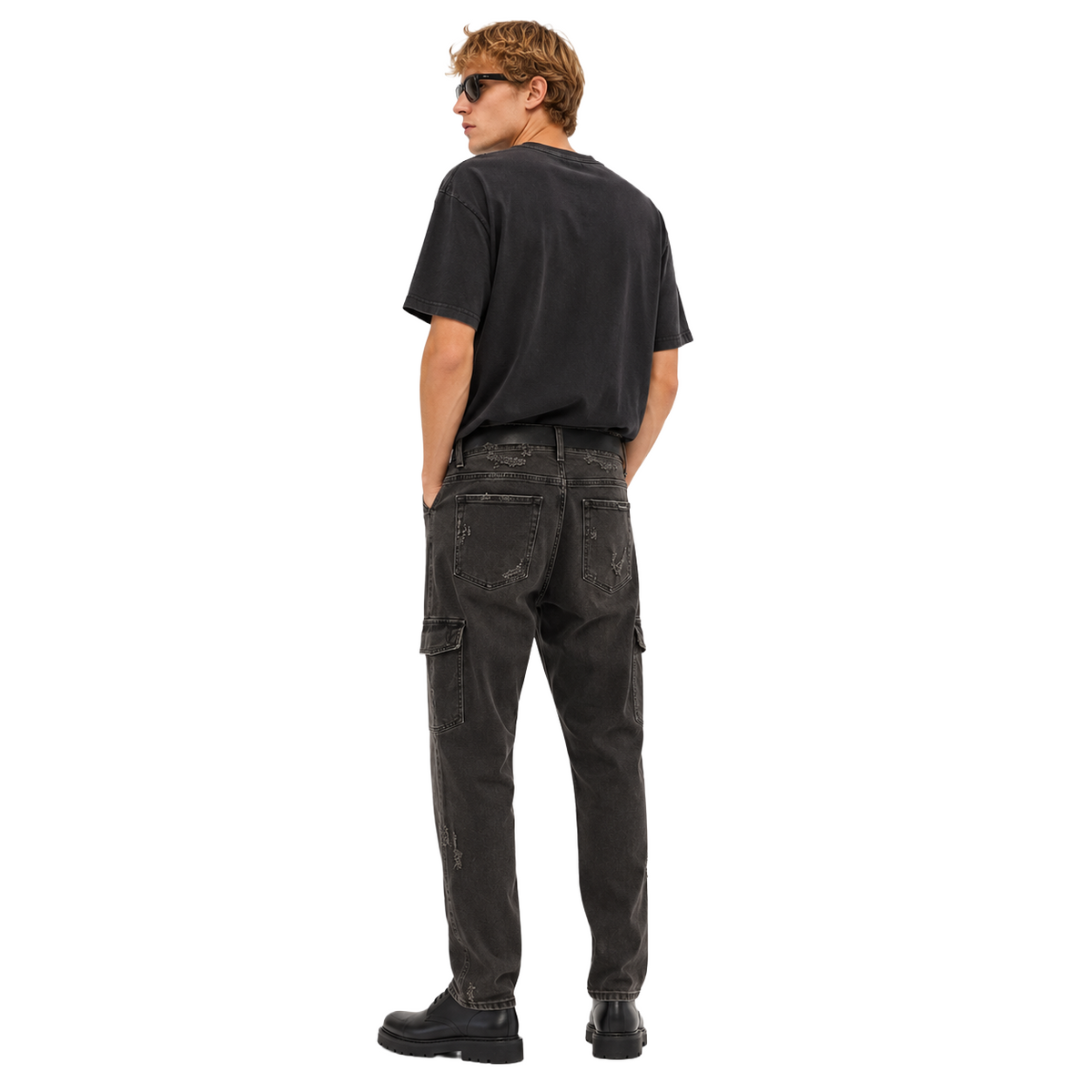 Dolce & Gabbana Men Trousers Denim Cargo Black