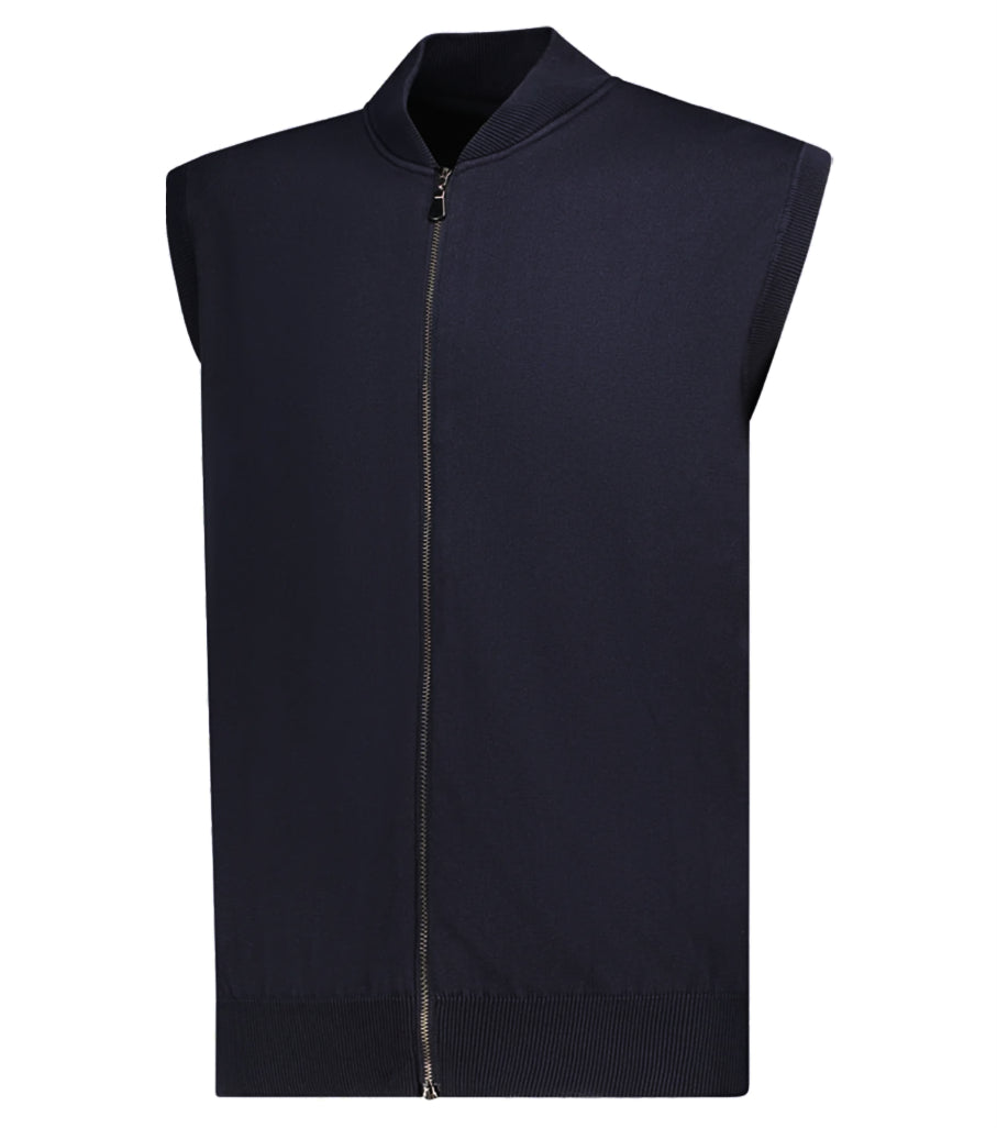 Alpha Studio Men Vest Zip Night Blue