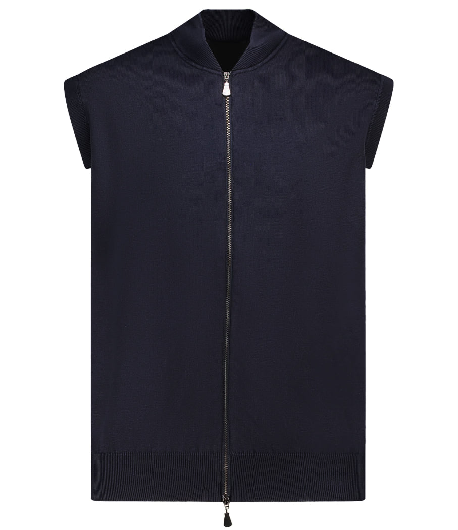 Alpha Studio Men Vest Zip Night Blue